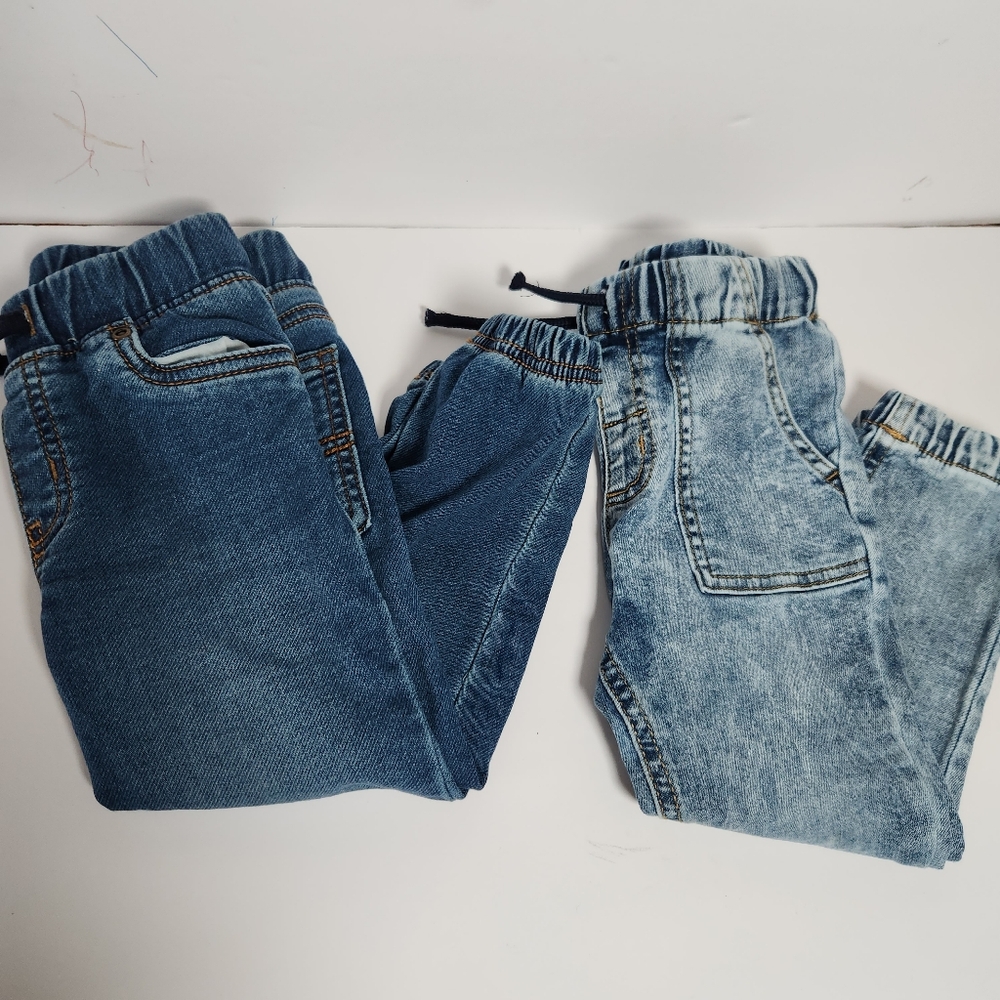 Toddler 3t Denim Jeans Jogger Pull-on pants Lot of 2